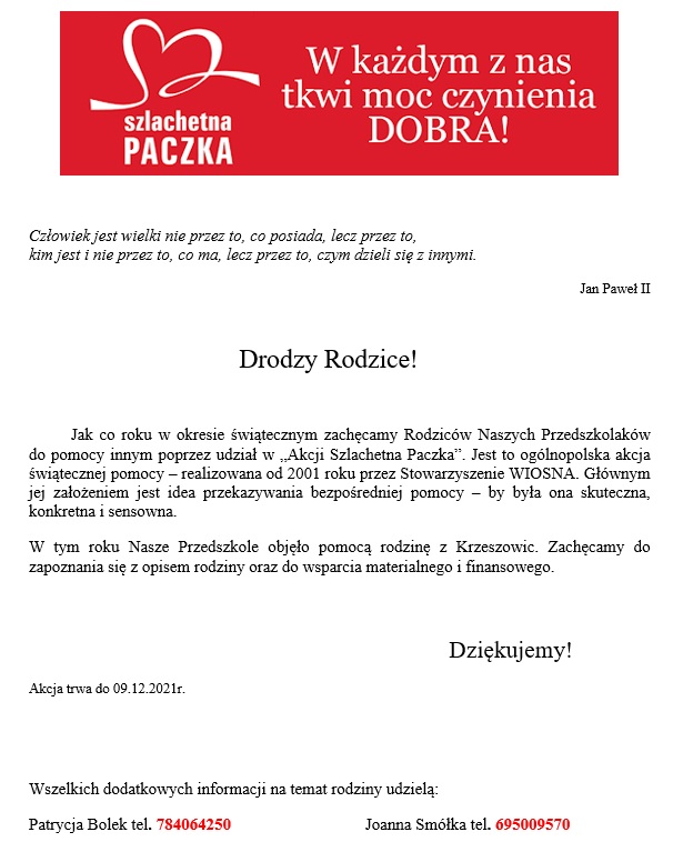 SZLACHETNA PACZKA