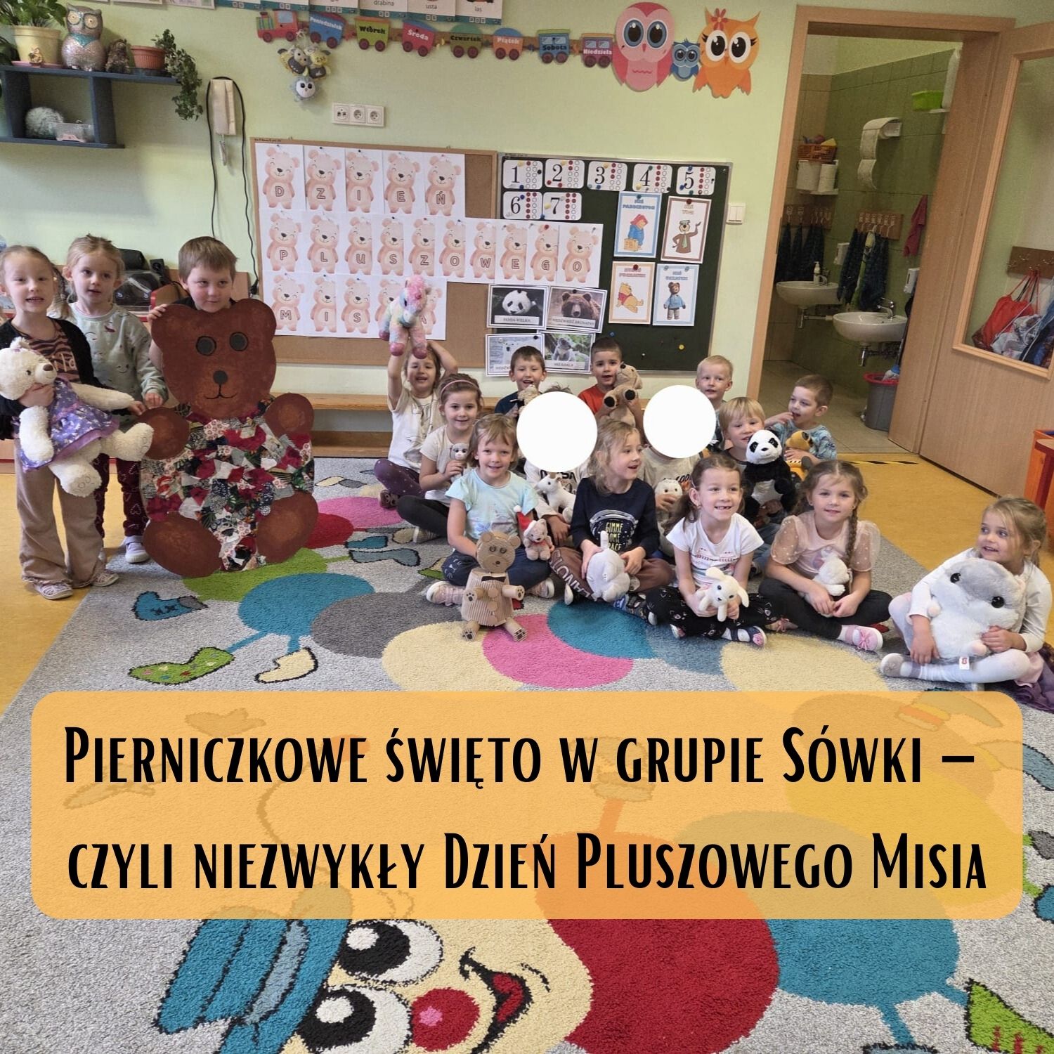 Pierniczkowe święto w grupie Sówki – czyli niezwykły Dzień Pluszowego Misia